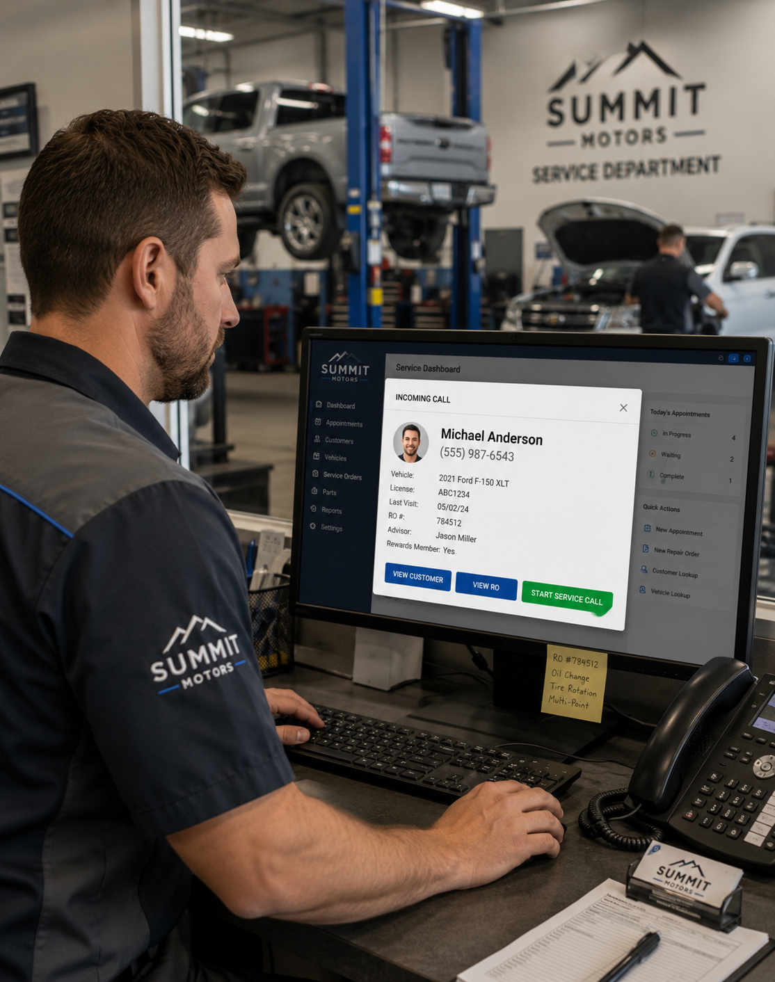 Dealership call data flowing automatically into a CRM dashboard