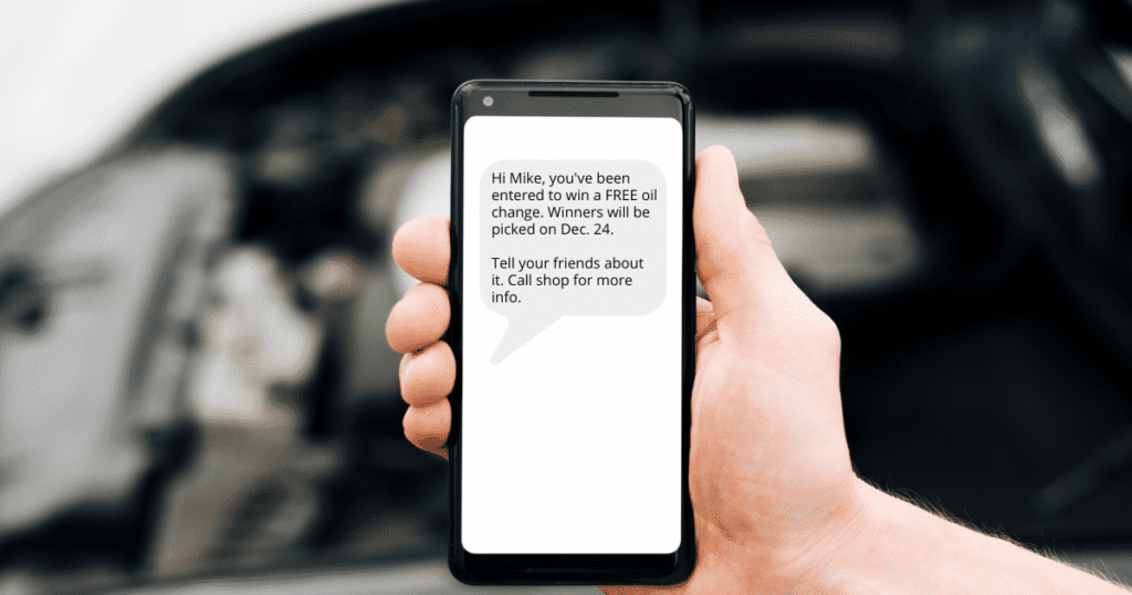 Business Text Messaging in Your Auto Business text marketing promotion